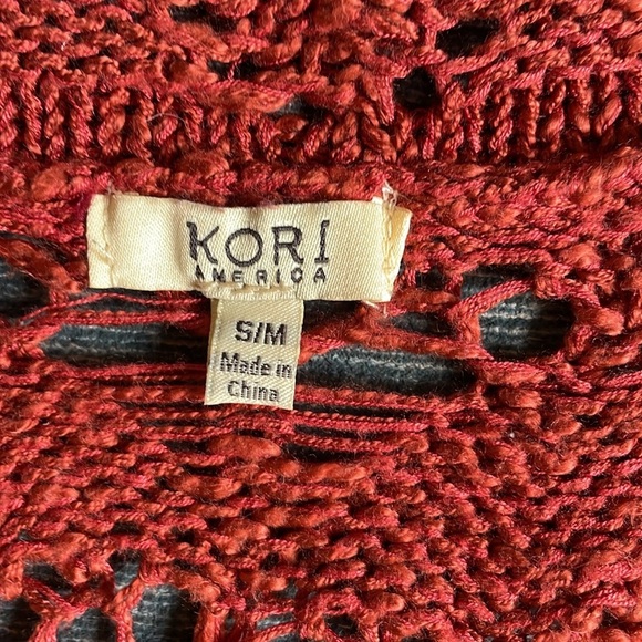 Kori America Terracotta Knit Boho Cardigan - Picture 7 of 8
